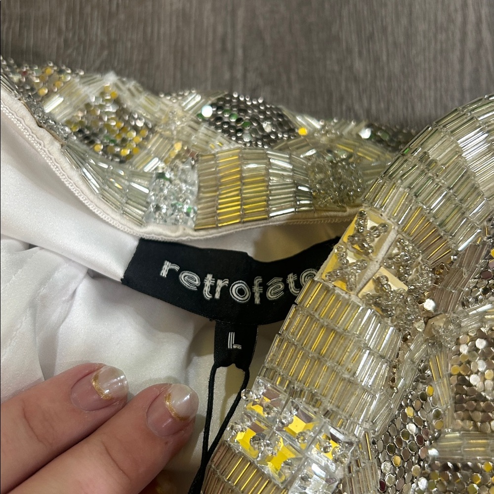 Retrofete strapless sequin dress - Picture 3 of 3